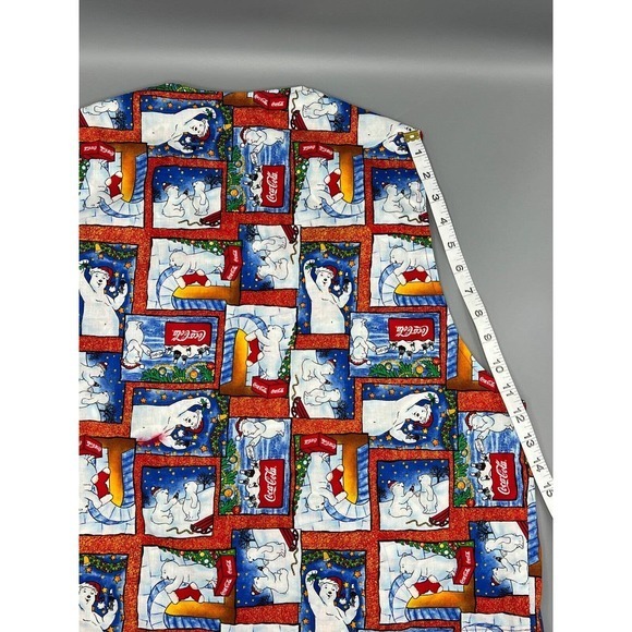 Coca Cola Polar‎ Bear Merry Christmas Waistcoat Vest Reversible Print Size S/M - Picture 12 of 12